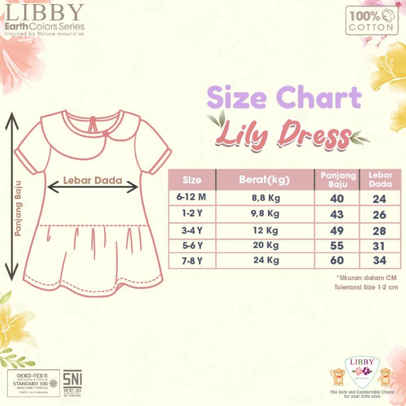 LIBBY - EMILY DRESS &amp; LILY Dress anak perempuan 1-8 TAHUN/ dress libby terbaru / DRESS ANAK LIBBY BABY