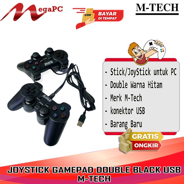 Promo Stick GamePad Double Black Usb