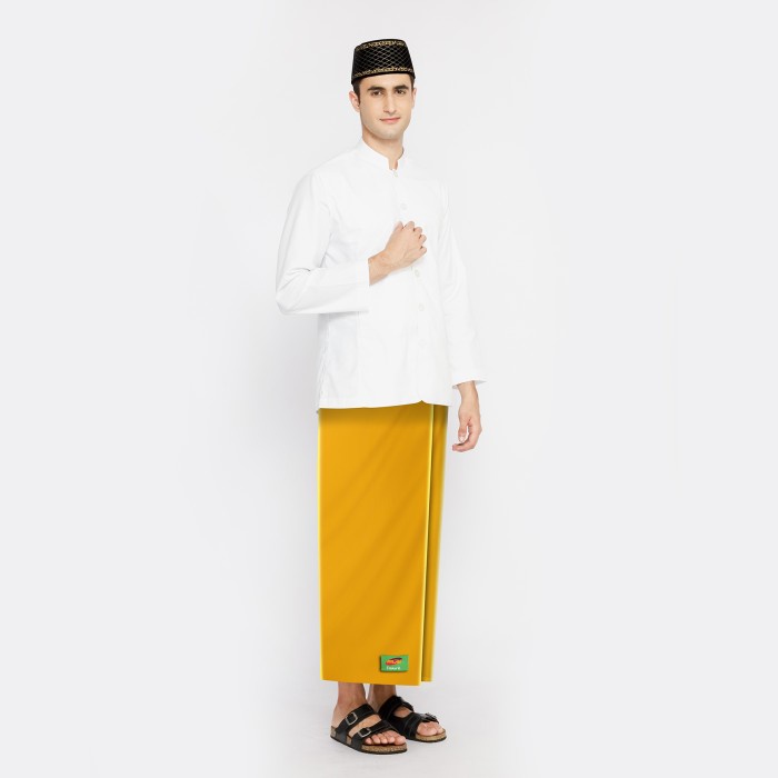 Sarung ATLAS Favorit Polos Tanpa Tumpal Warna Kuning