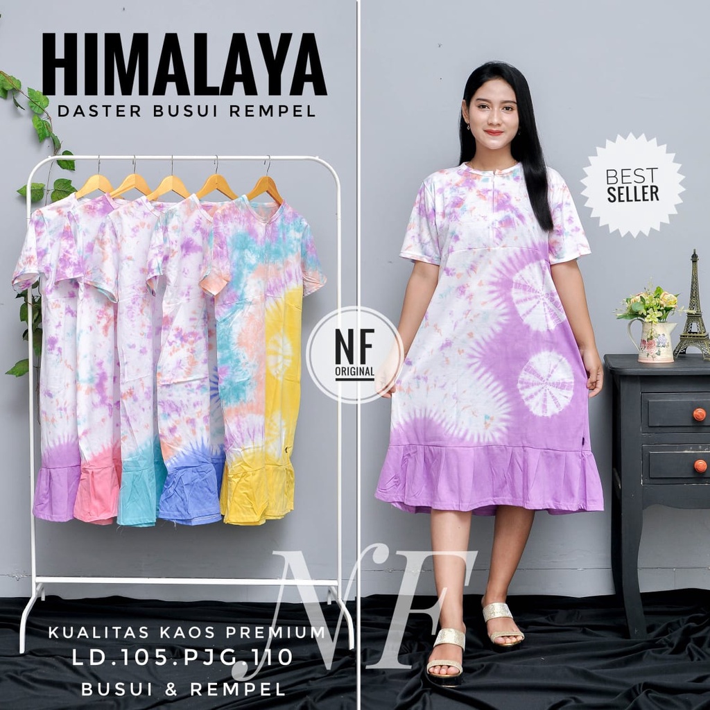 DASTER KAOS REMPEL KEKINIAN MOTIF TIEDYE BUSUI BUMIL KATUN ADEM MURAH