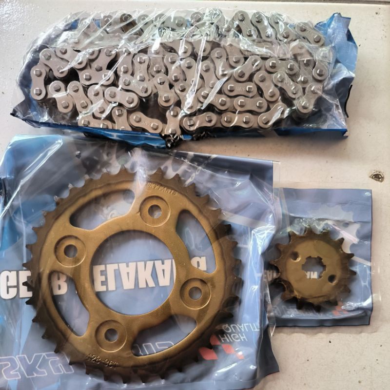 SKY PARTS GIR PAKET GEAR SET SEPUH 428H SUPRA FIT NEW REVO SUPRA X 125 FI KARISMA DRIVE CHAIN KIT