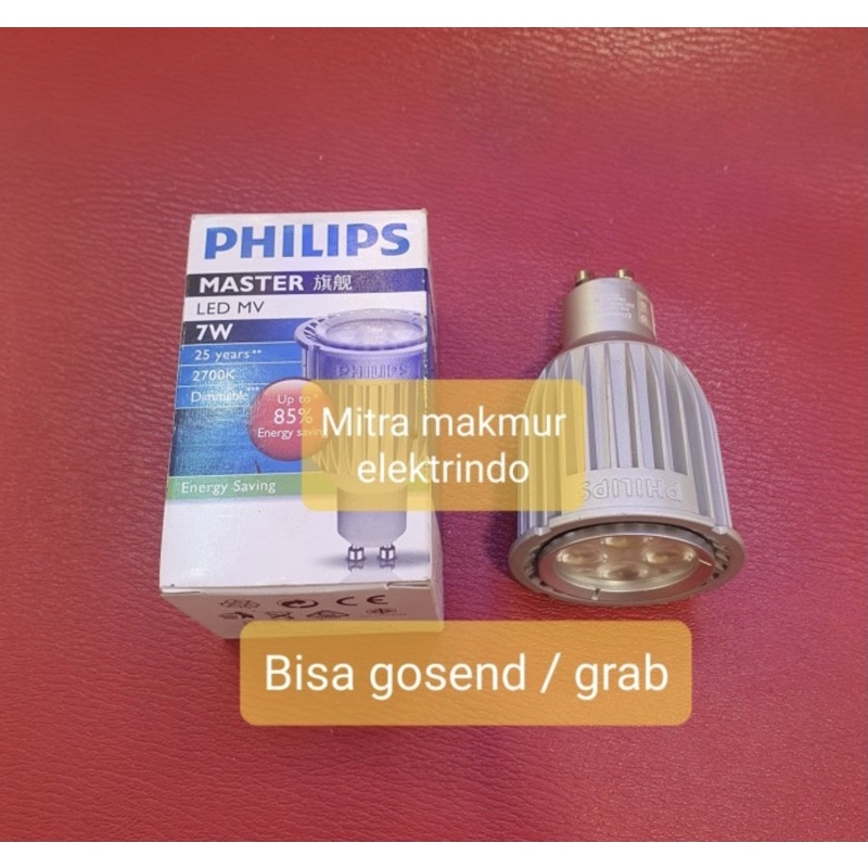 lampu master philips  led mv 7 w gu10 / master LEDspot MV Dimmable 7W GU10 2700k