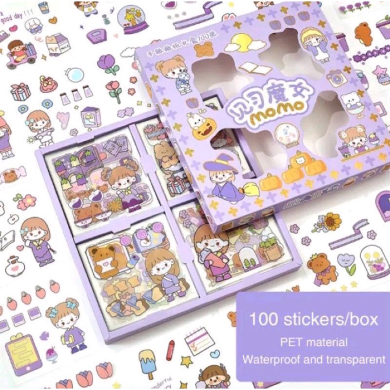 

stiker pvc isi 100 lembar