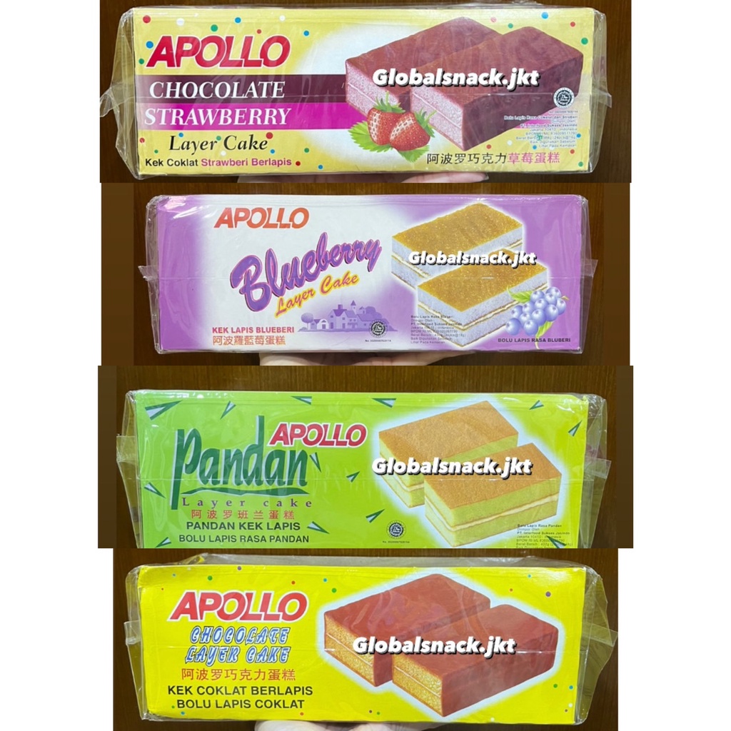 

APOLLO LAYER CAKE CHOCOLATE / STRAWBERRY / PANDAN / BLUEBERRY - BOLU LAPIS KEIK