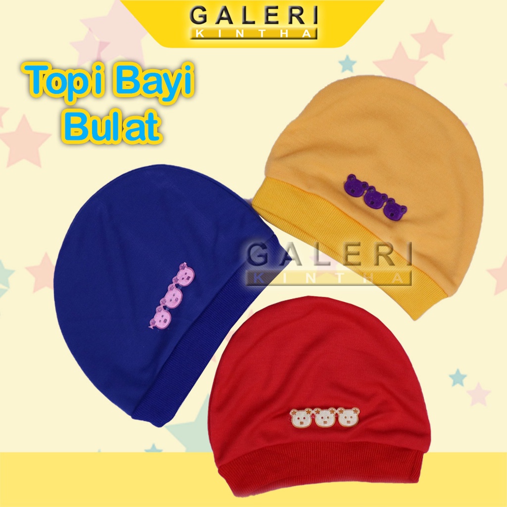 Topi Bayi Newborn Kupluk Bulat Laki lakiPerempuan Halus Lembut Murah