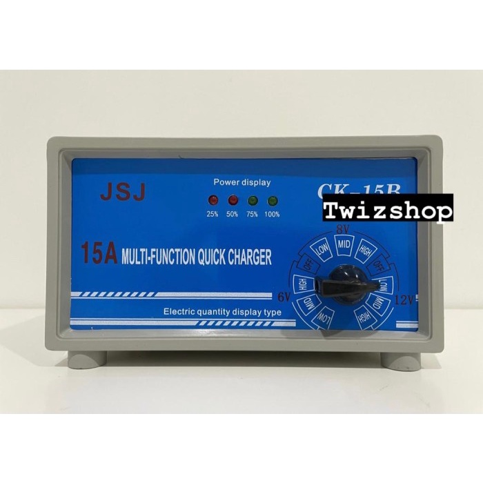 Charger Aki Otomatis 6V-12V 15A / Charger Aki Motor Mobil 15 Ampere