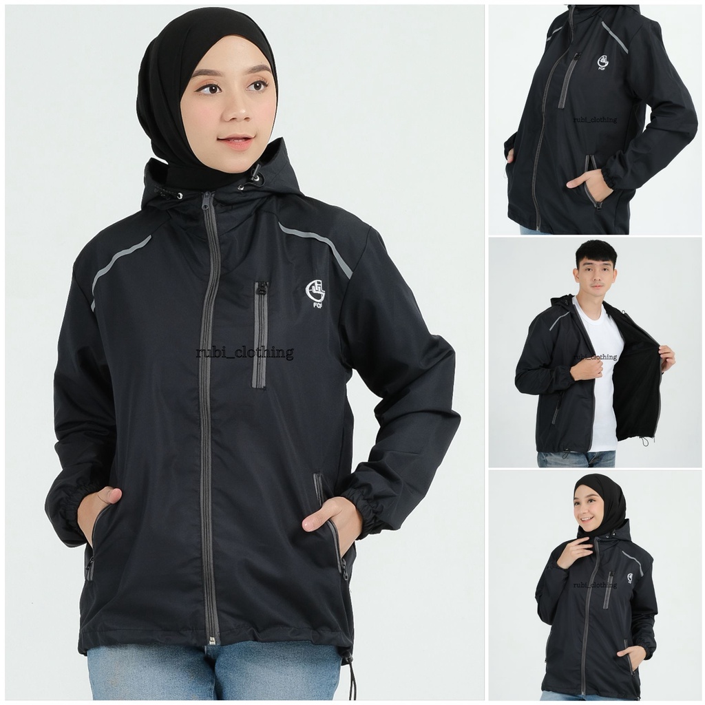 Jaket Parasut Wanita Waterproof Size M L XL XXL Original FCF / Jaket Wanita Anti Air size Jumbo