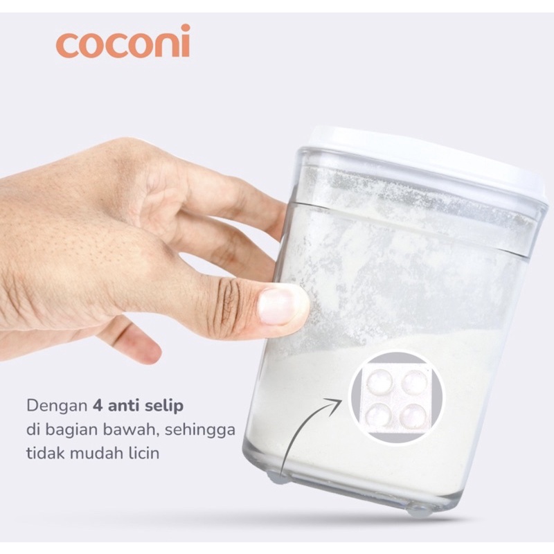 Coconi Pop Up Airtight Food Container / Toples Susu Bubuk Kedap Udara