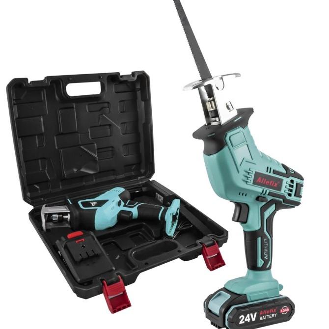 Gergaji Set Koper Mini Portable Genggam Free Batrai Lithium Charger