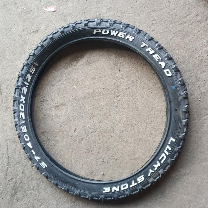 Ban Luar Sepeda 20 X 2.125 / 20X2.125 / 20 X 2125 Lucky Stone Htmputih