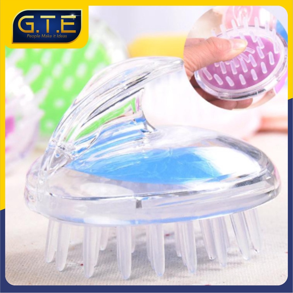 GTE | Sisir Keramas Rambut Silikon Sikat Pijat Kepala Shampo Hair Massage Brush Lembut Silicone