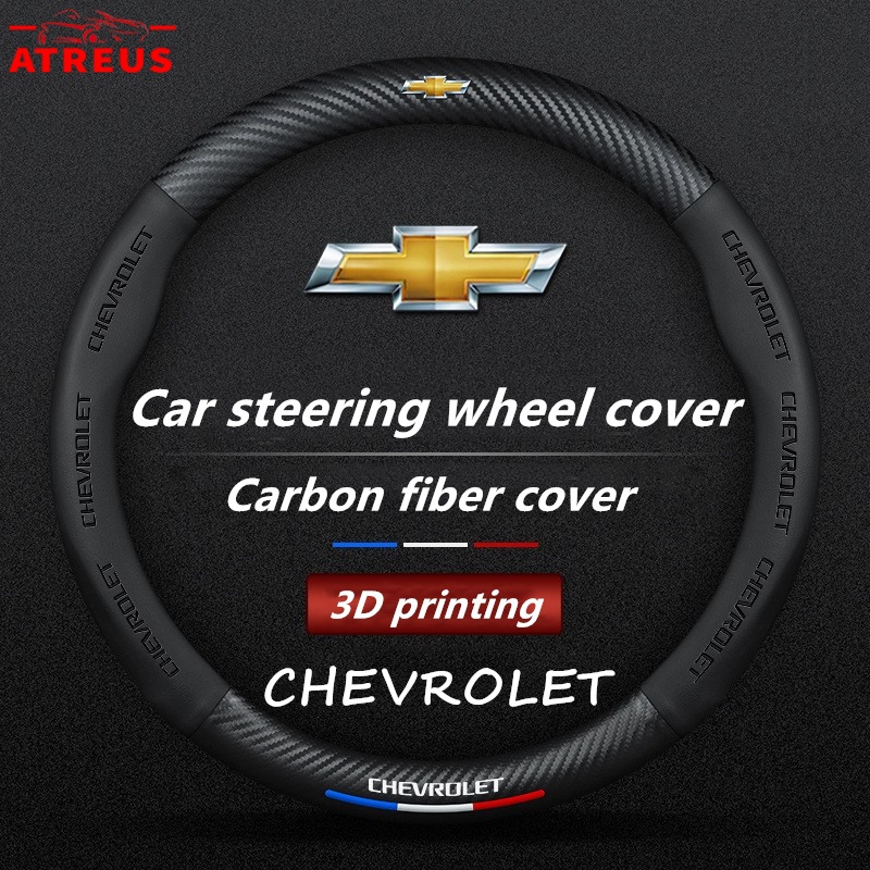 Chevrolet Sarung Setir Mobil Mobil Untuk Spin Orlando Captiva Lova Zafira Trax Colorado Aveo Spark Auto Steering Wheel Cover Pelindung Kemudi Interior Mobil Logo Printing 3D