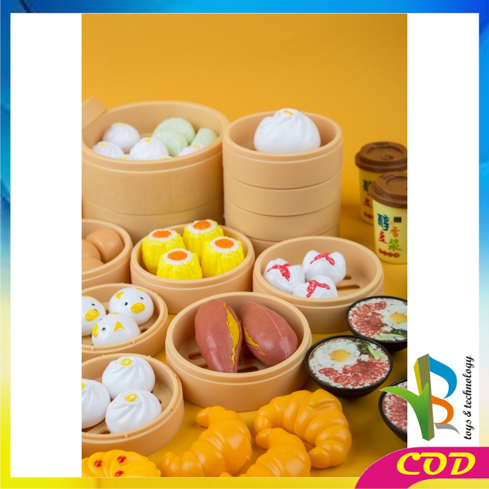 RB-M137 Mainan Dimsum Anak / Mainan Anak Perempuan Masak Masakan Dim Sum Set Bakpao Siomay