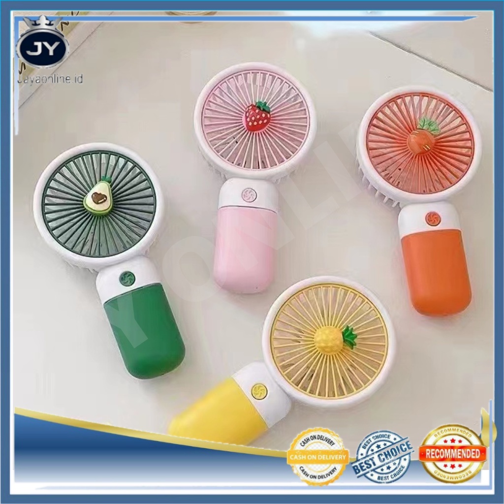 JY MF 99003 Kipas Angin Genggam Mini Portable Motif Buah / Kipas Angin Buah Cute Fan USB Charge