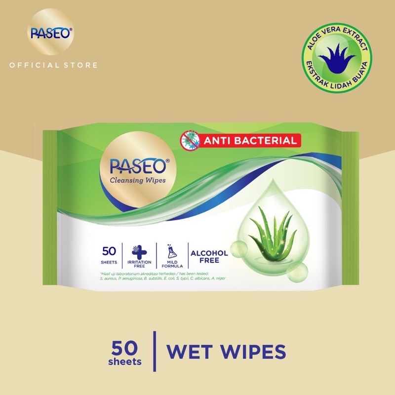 Paseo baby wipes anti bacterial - tisu basah
