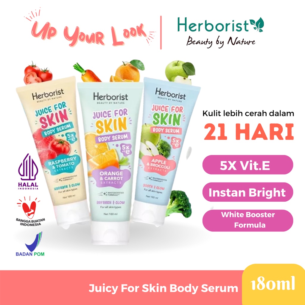 ✨Up Your Look✨ Herborist Juicy for Skin Body Serum pencerah kulit tubuh sunburn