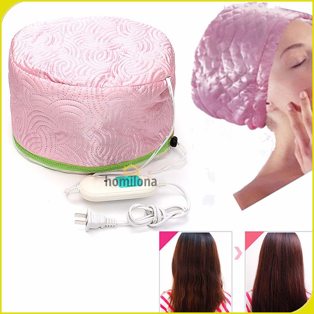 Chenyang Meiya Hot Steamer SPA Rambut Thermal Treatment Heated Cap Pink