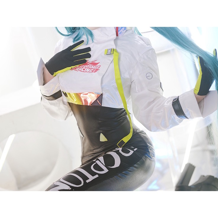 VOCALOID 2022 Racing MIKU Cosplay Costume VOCALOID Cos GT Project Cosplay Racing Suits Miku Costume with Cosplay Wig