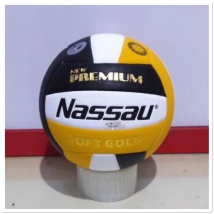 Bola voli volly nassau NEW PREMIUM NASSAU SOFT GOLD+pentil jaring ORI