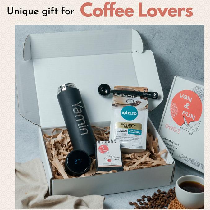 hampers kopi / Tumbler Led Custom / Kado unik / Coffee Gift Box