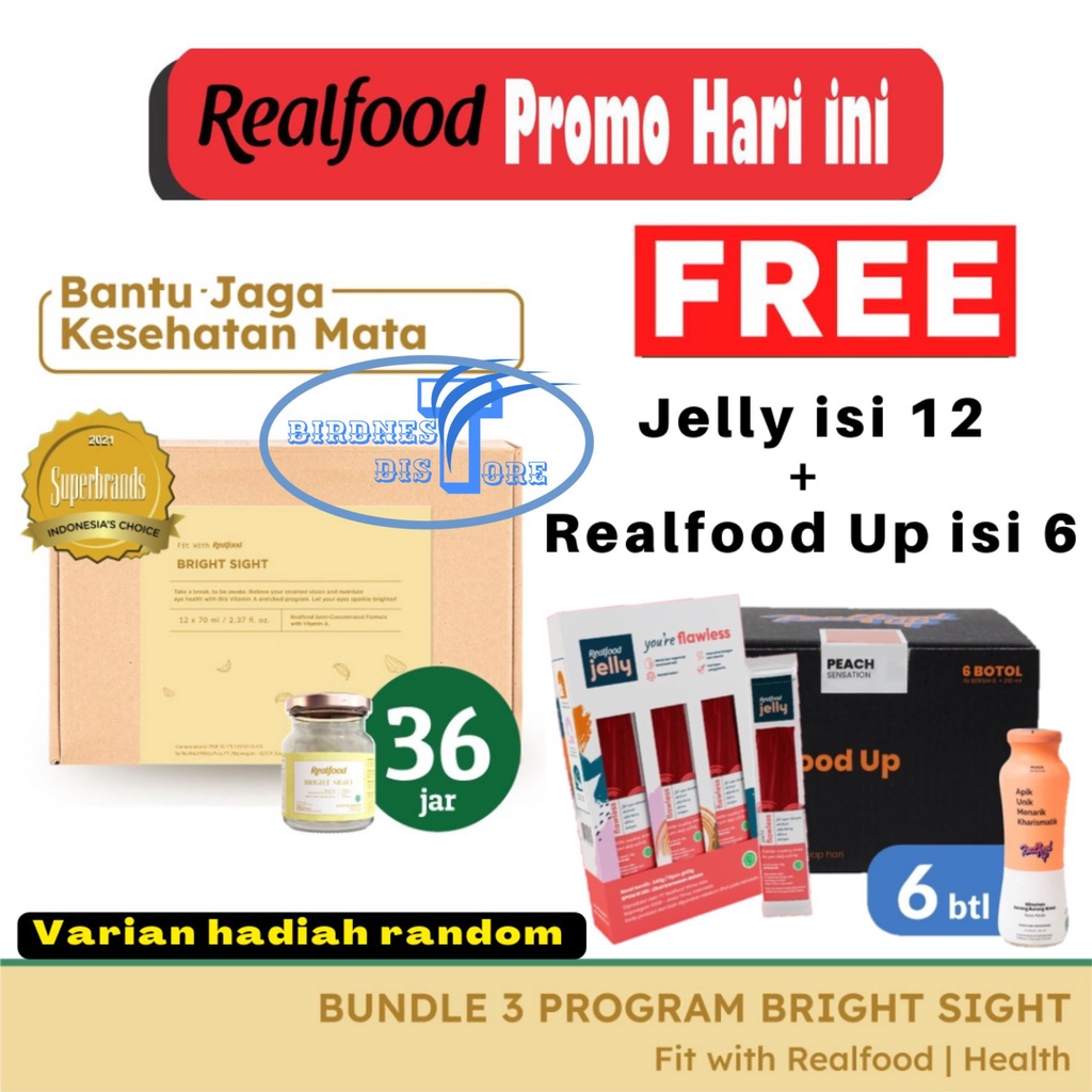 

Realfood Bundle Bright Sight khusus Hemat Ongkir ( Minuman sarang walet )