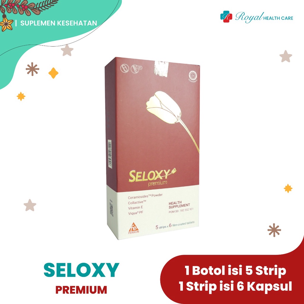 SELOXY PREMIUM STRIP 6 Kaplet Untuk Memelihara Kesehatan Kulit