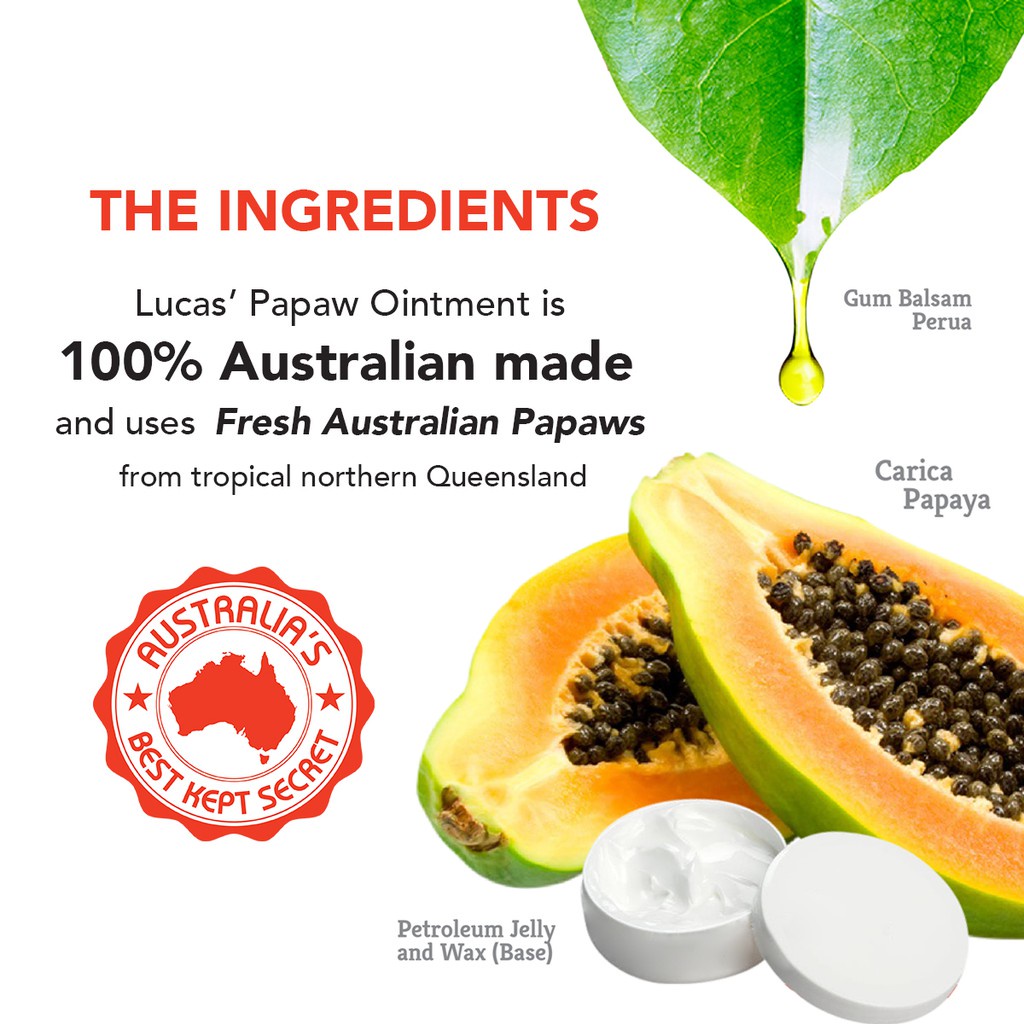 Australian Lucas's Papaw Ointment 25gr/75gr Lip Balm dan Salap Penghilang Bekas Gigitan Nyamuk, Krim Salep Bayi Original (exp 2025)