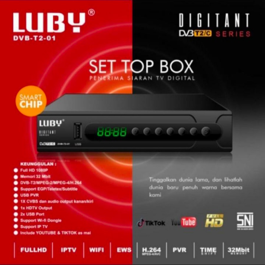 LUBY Set Top Box 02/ 01, TV Tabung/ Set Top Box TV LED TERBARU
