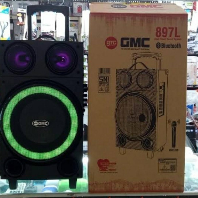 Speaker Portable Meeting Bluetooth 10&quot; GMC 897L + Mic + Remote