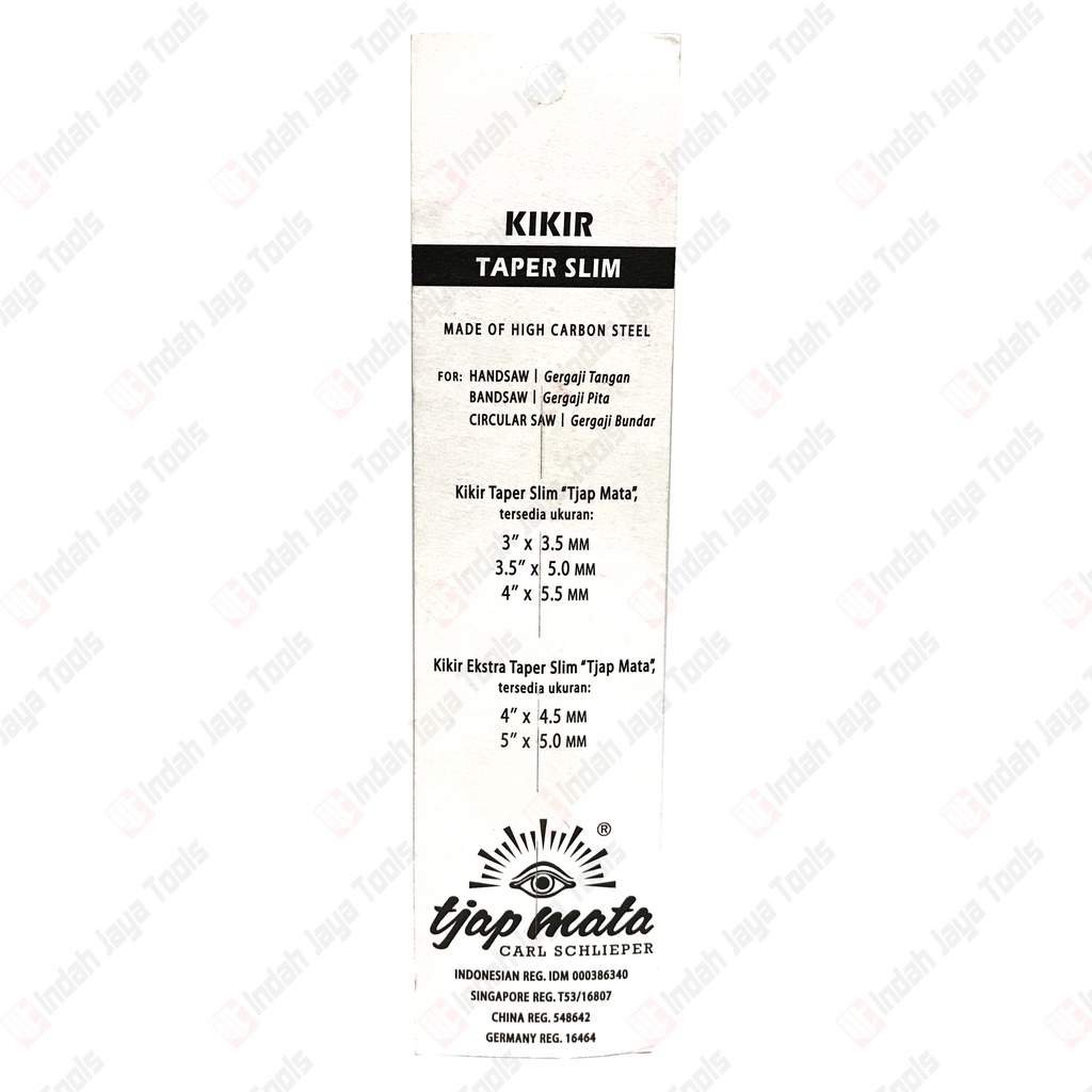 TJAP MATA Kikir Gergaji Kayu Segitiga 4 Inch - Slim Taper Files