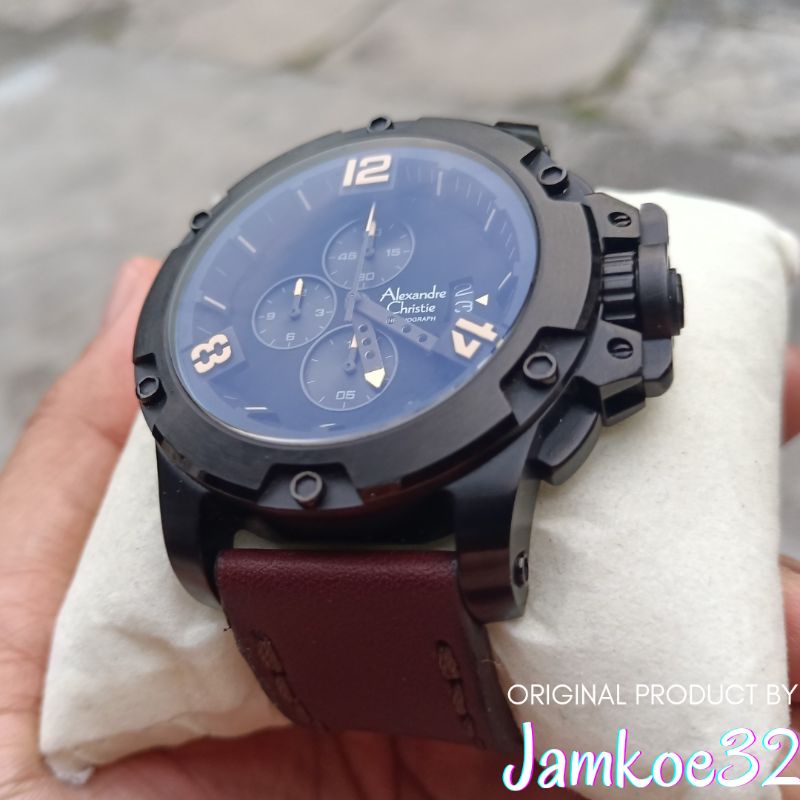 Alexandre Christie 6295 MC Hitam Jam Tangan Arloji Ac Alexander Christi Remaja Cowok Pria Analog Ori