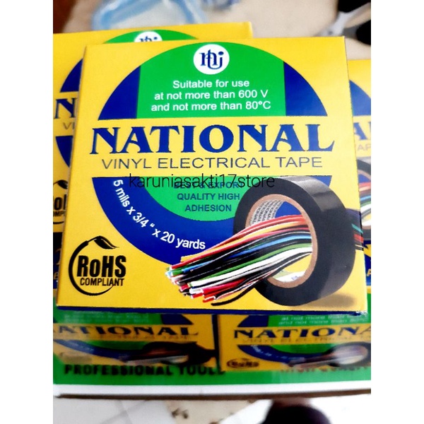 ISOLASI SOLASI LISTRIK NATIONAL 3/4&quot; × 20 YARD (100% Original)