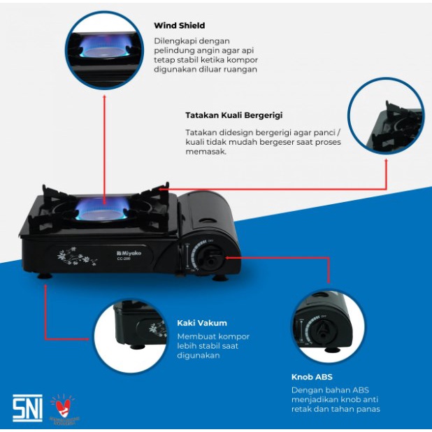 Kompor Gas Travel Miyako CC-200 / Kompor Gas Portable Miyako