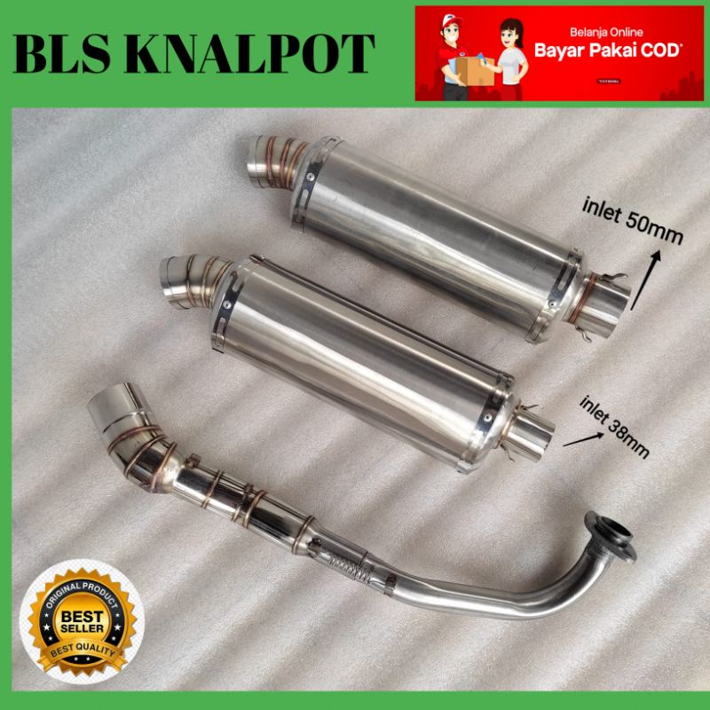 KNALPOT TRIOVAL CUSTOME Polos Motor  Aerox New/old, Nmax new/old, Beat Karbu, Vario 125/150, Pcx, Mi