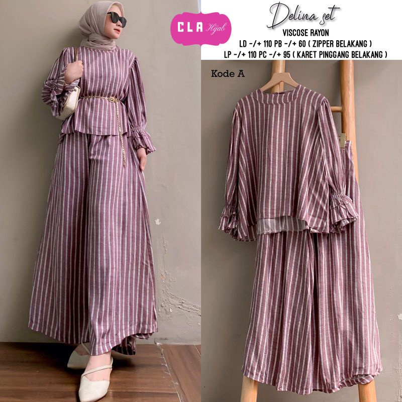 Delina Set Wanita / Tauly Setelan Wanita by Cla Hijab