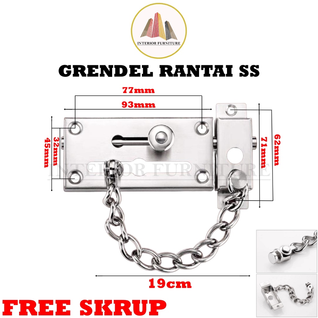 Grendel Pintu Slot | Grandel Rantai | Kunci Slot | Grendel Slot Kualitas Terjamin