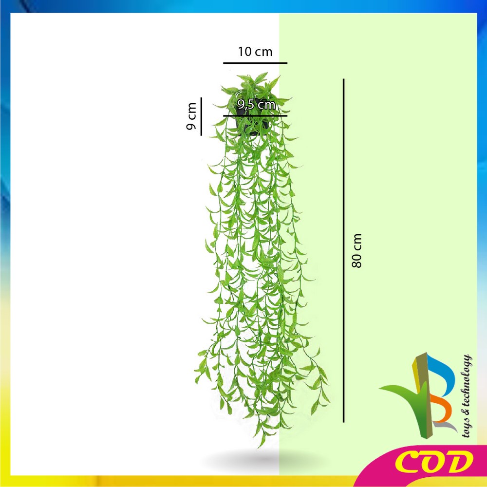 RB-C622 C631 Pot Tanaman Hias Bunga Plastik Artifisial Plant / Tanaman Hias Gantung Daun Rambat Dekorasi Dinding