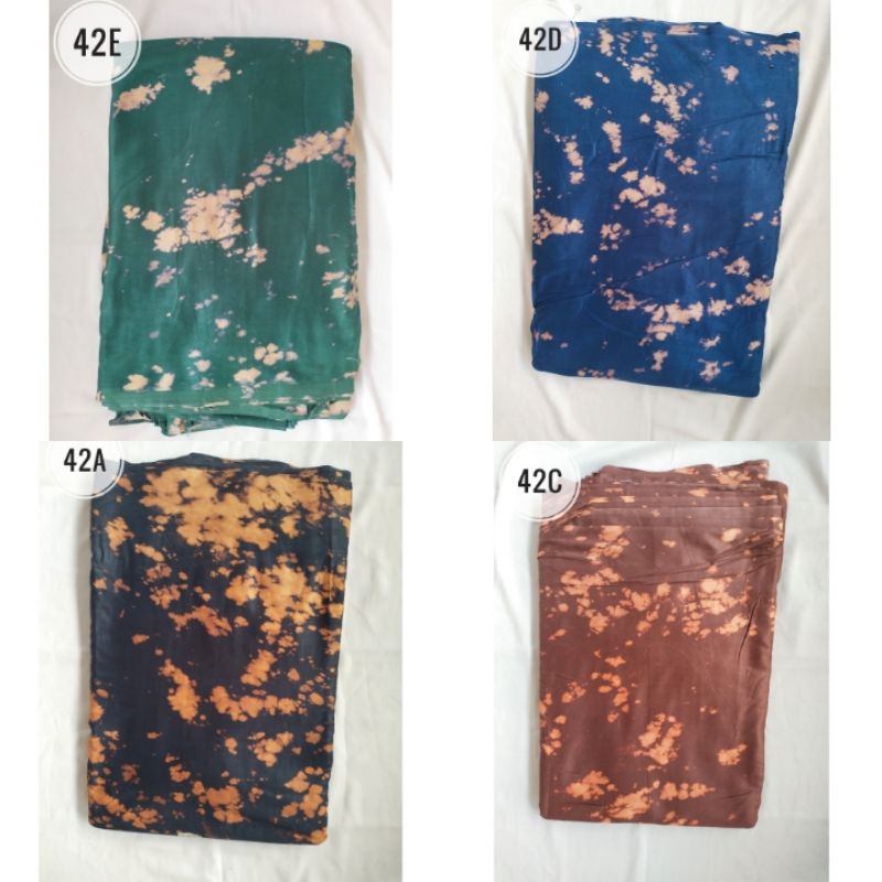 Kain Rayon Motif Tie Dye Handmade (Jumputan) || Bahan Mukena Daster (harga per 0.5 m)