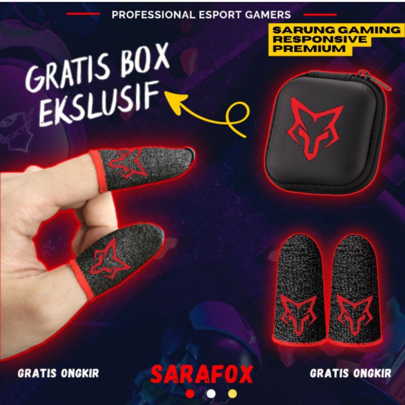 GRATIS BOX - SARUNG JEMPOL GAMING ANTI KERINGAT BUAT GAME ML FF PUBG PREMIUM