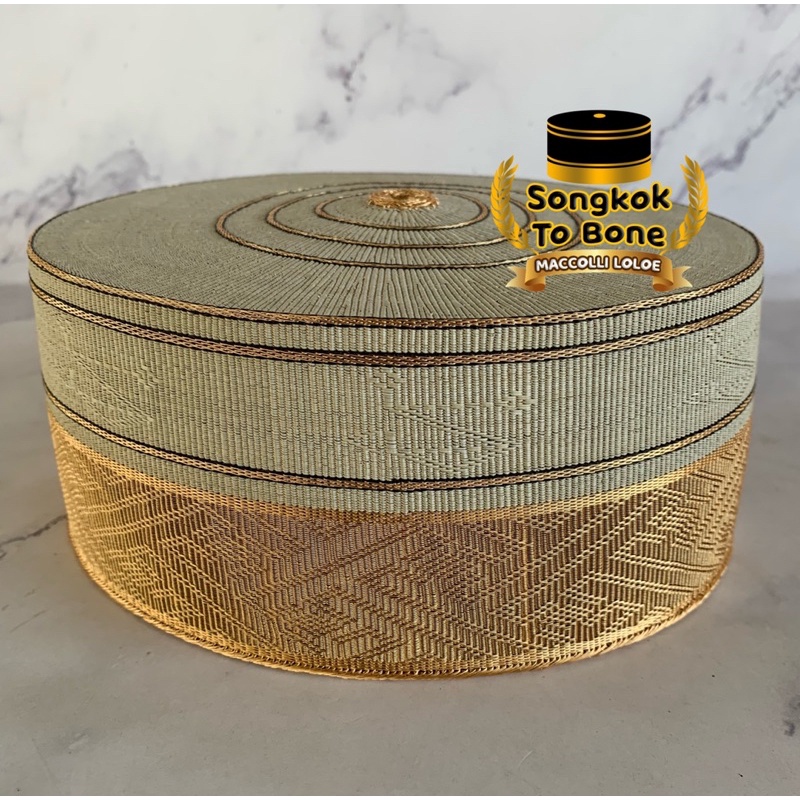 Songkok Recca Tembaga Gold Super Premium - Songkok Bugis - Songkok To Bone