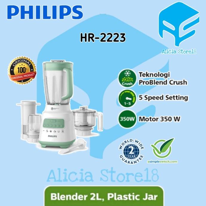 PHILIPS BLENDER 2L HR2223 HR 2223 PLASTIK JAR HR-2223 4in1