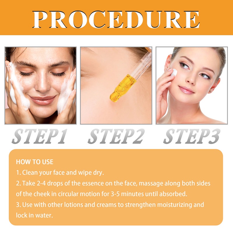 24k Gold Collagen Serum Niacinamide Vitamin C Serum Brightening 17ML