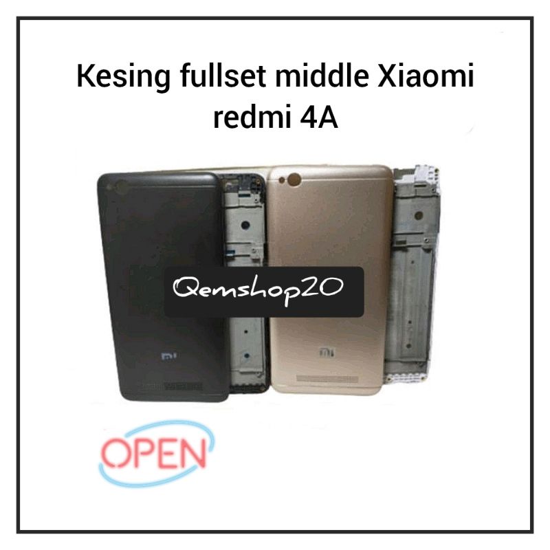 CASING FULSET BACKDOOR FRAME TULANG LCD XIAOMI REDMI 4A FULLSET ORI
