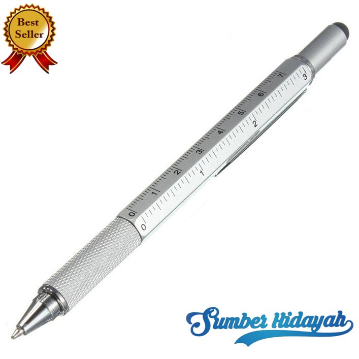 

Taffware Pena Multifungsi Plastik Stylus + Penggaris + Level + Obeng - 9625