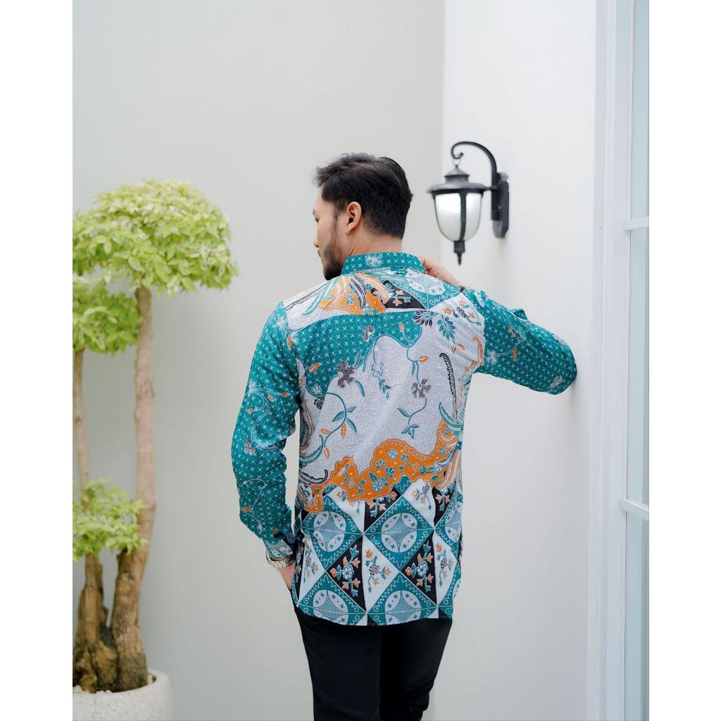 KEMEJA BATIK PRIA LENGAN PANJANG SIZE M L XL XXL