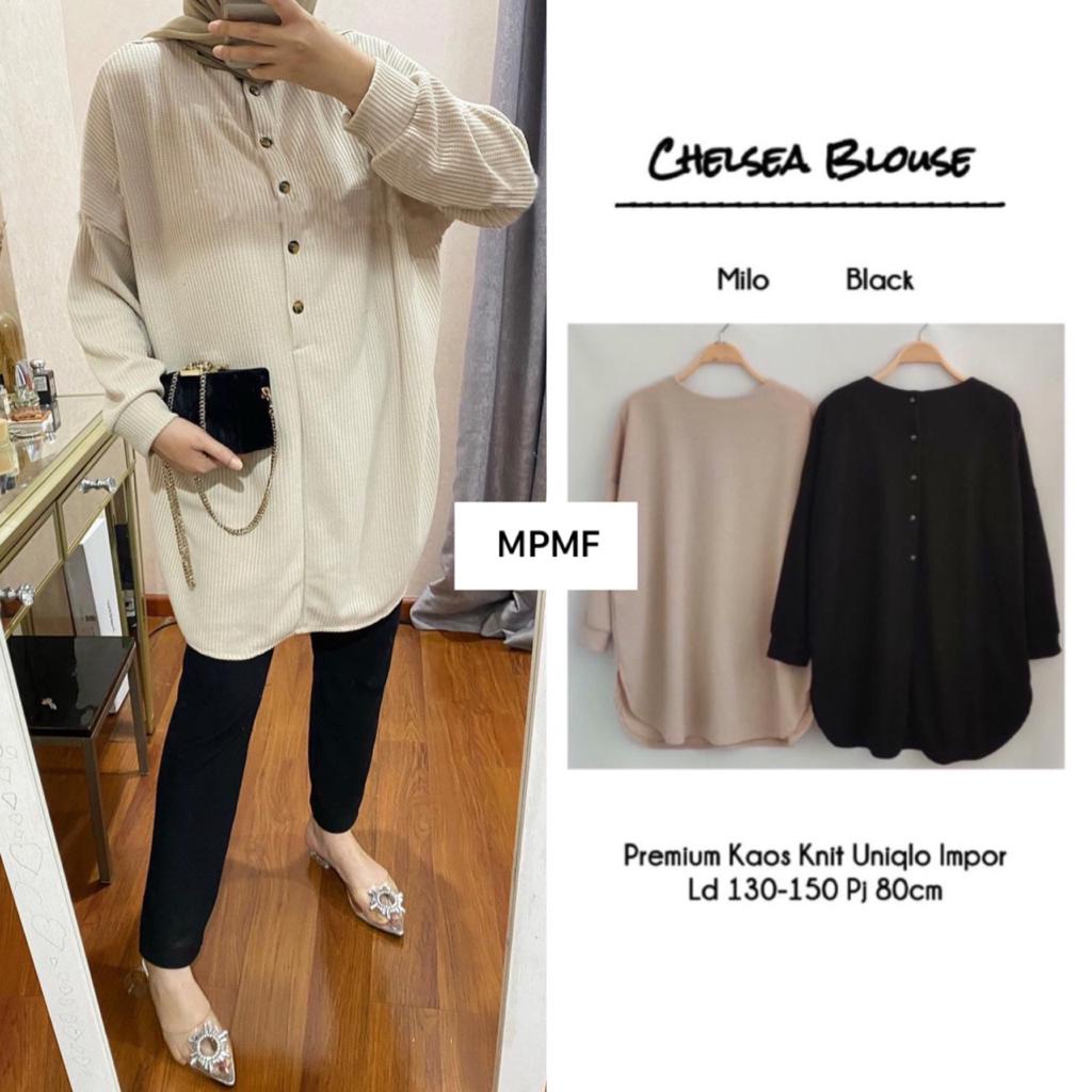 BLOUSE KAOS KNIT UNIQLO IMPOR LD150CM OVERSIZE / CHELSEA BLOUSE