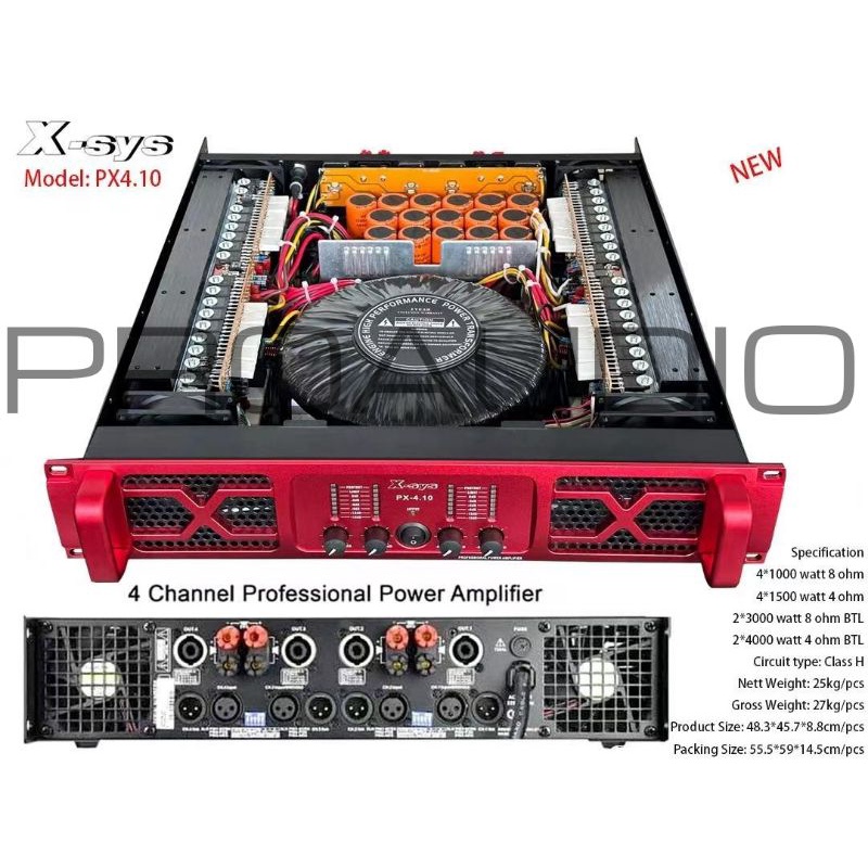 Power Amplifier X-sys 4 Channel PX4.10 PX 4.10 PX-4.10 Original
