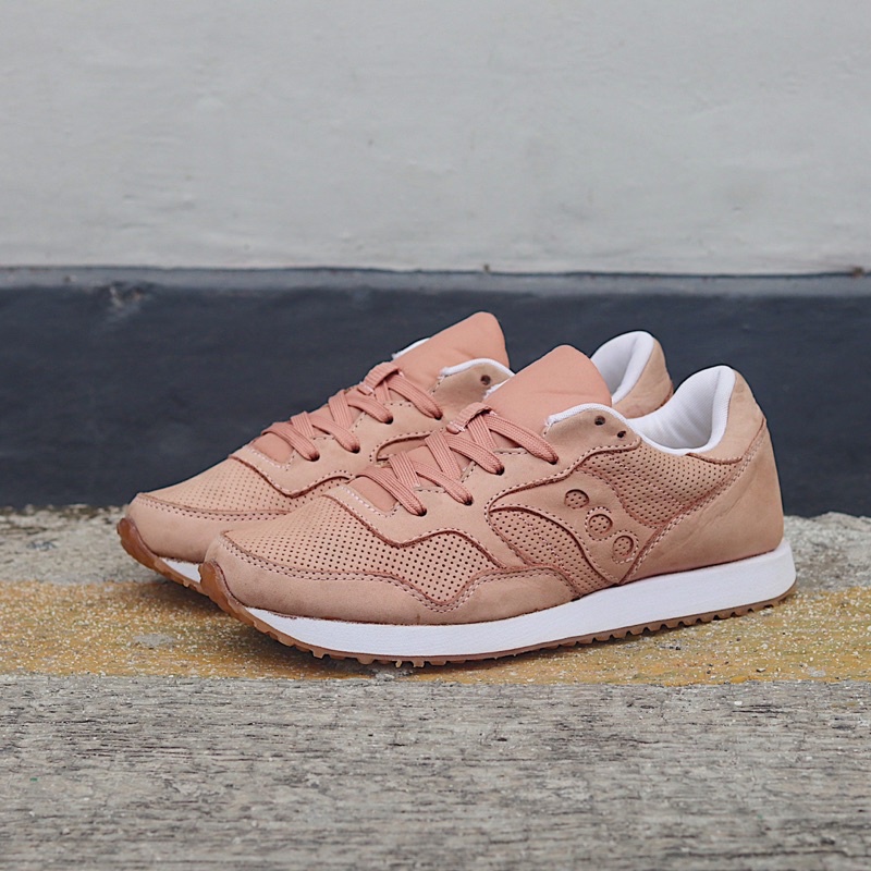 SEPATU CASUALS PRIA SAUCONY DXN TRAINER VINTAGE PEACH BEIGE ORIGINAL SNEAKERS