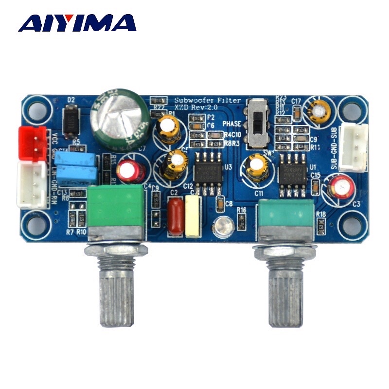 Aiyima Preamplifier Filter Bass Subwoofer Single Power Dc 9-32v Dengan Pengaturan Volume