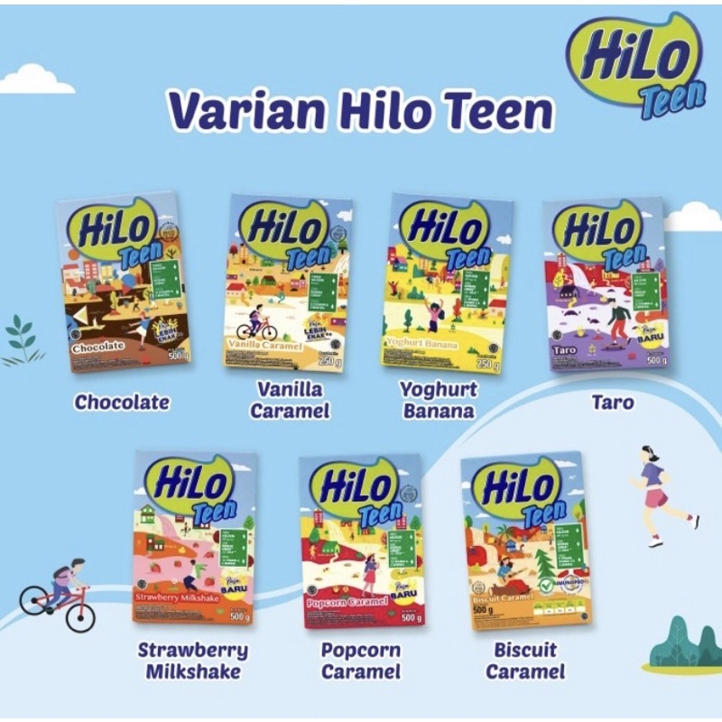 [CASHBACK 5%] HiLo Teen Chocolate / Vanilla Caramel / Popcorn Caramel / Biscuit Caramel 500gr - Susu Tinggi Kalsium